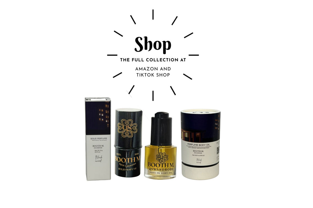 (PRE ORDERS ONLY) Booth M. Perfume Body Oil 15 ML (0.51 FL OZ) Peach, Tea & Cream Cheese Foam: Fragrance, Gourmand Scented Body Oil, Lightweight Moisturizing Oil, Travel Size